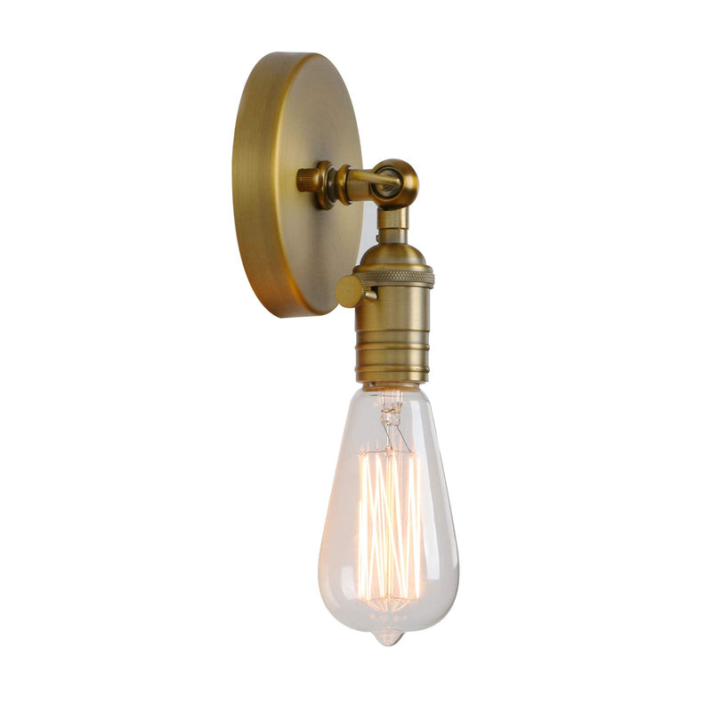 PERMO Minimalist Single Socket 1- Light Wall Sconce Lighting with On/Off Switch (Anqitue) Antique