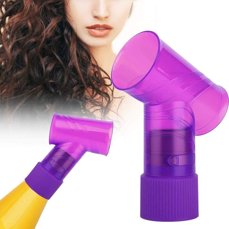 Magic Hair Roller Drying Diffuser Blow Dryer Wind Curl Hair Dryer Cover Hair Styling Tools (Purple) purple