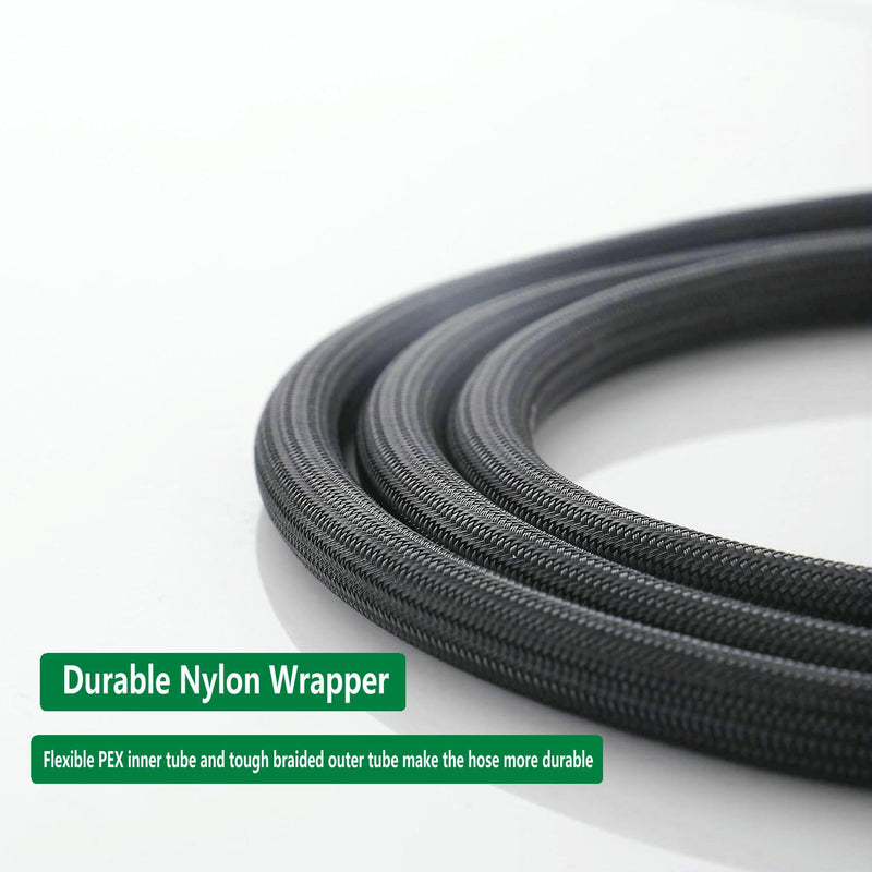 Pull Down Kitchen Faucet Hose Replacement M15*1MM X G1/2,(360 Rotatable) With Quick Connect, 59-Inch for Pluggable Nylon Hose,Compatiblity for WOWOW,OWOFAN,FORIOUS,APPASO,WEWE facuet parts M8+M15 quick connect