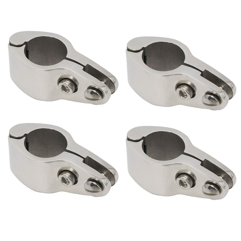 NovelBee 4pcs of 316 Stainless Steel Bimini Top Hinge Rail Mount 1"