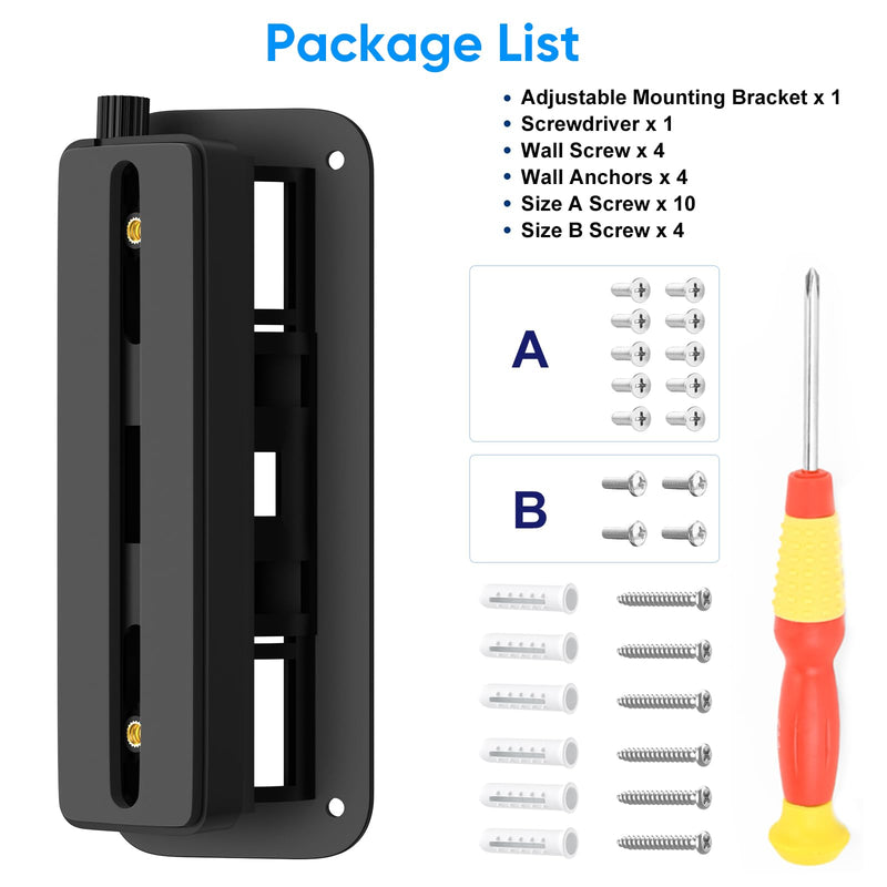 Doorbell Mount for eufy Video Doorbell E340/C31/C30/C210/S330/S220, 45° Left/Right Adjustable Angle for Wider View, Weather-Resistant Wedge Wall Bracket for eufy Doorbell, No Drilling Installation