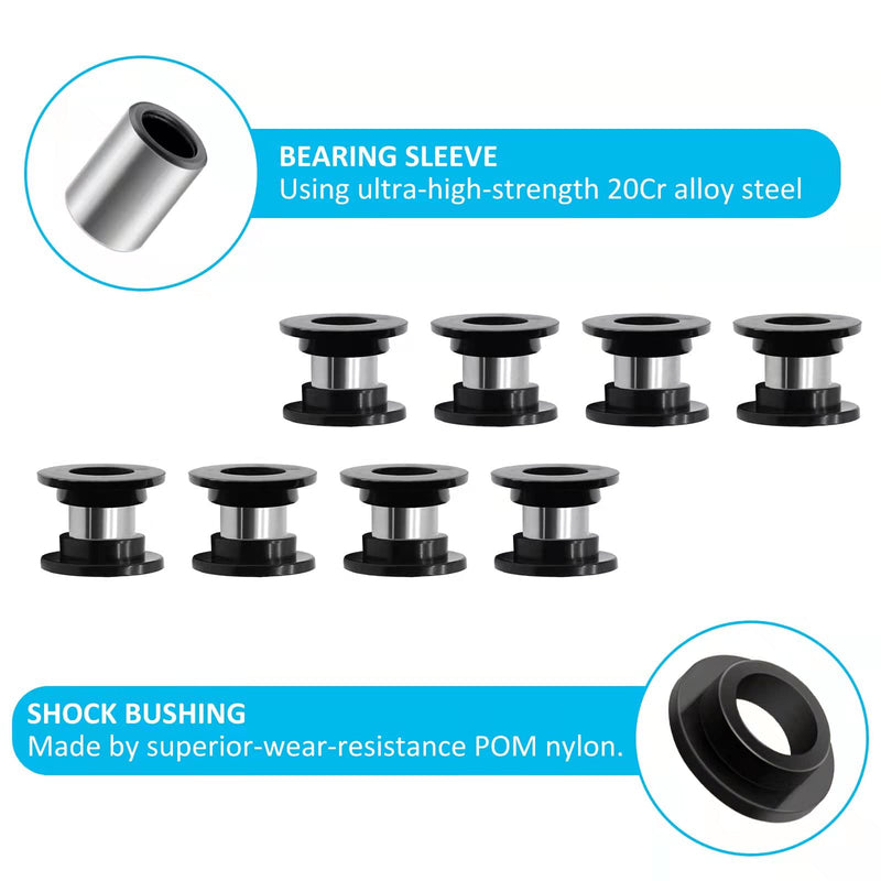 Bearing Sleeve and Shock Bushing Kits for All 4 Absorber, 0604-310 0403-028 for Arctic Cat 250/300/375/400/500/650/700/Bearcat 454