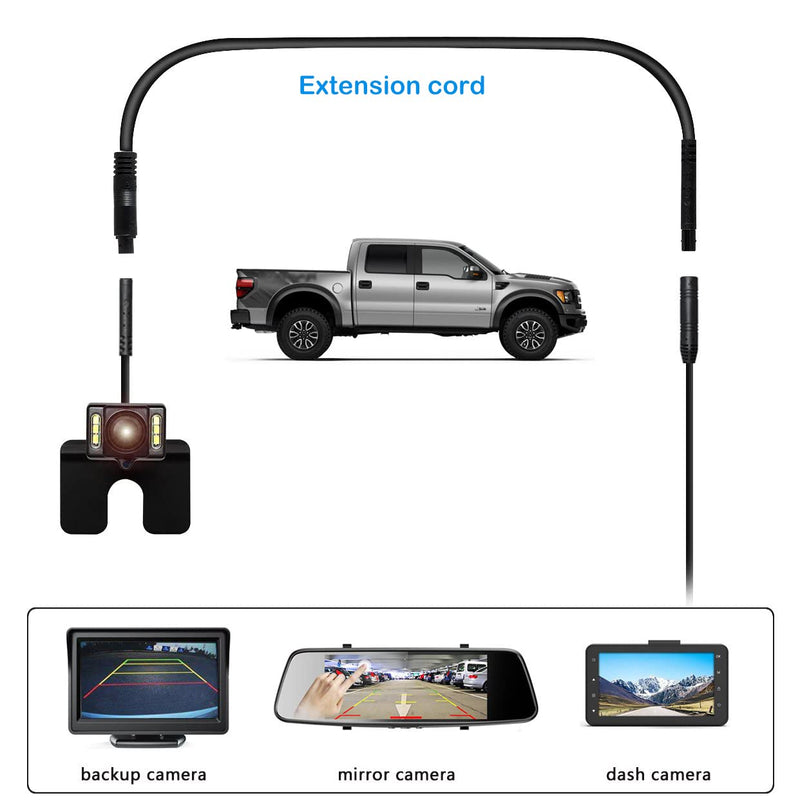 YQMAJIM Dash Cam Backup Camera Extension Cord,16.5 Ft 2.5mm Male to Female Car Rear View Camera Extension Cable 16.5 FT