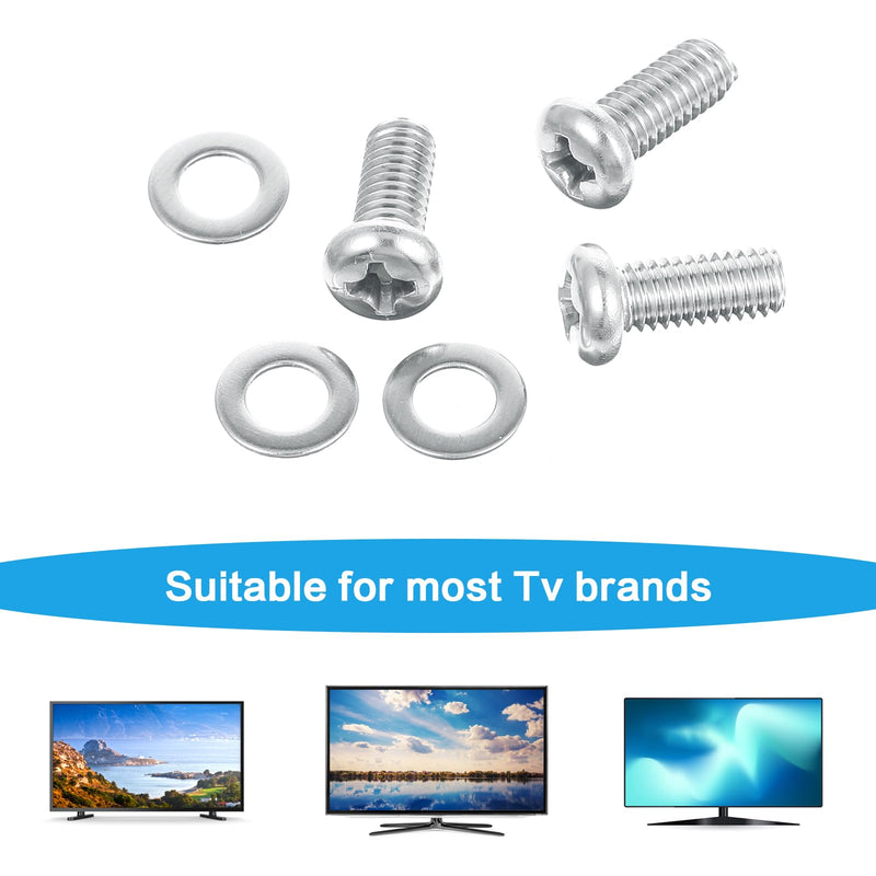 10 PCS M4 X 10mm Screws with 10 Washers Monitor Arm Mount Screws Computer Monitor Mounting Screw TV Wall Screw tv Mount for Back of Grouphead Screen Stand Phillips Head for Wall Arm