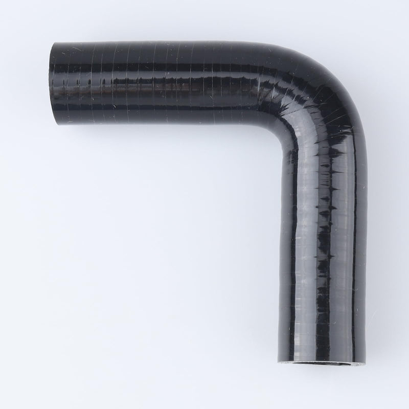 ID 3/4" (19mm), 90 Degree Elbow Coupler, Leg Length 3.5" (90mm), 3-Ply Reinforced, Universal Automotive Pure Silicone Hose, Black ID 3/4" (19mm)