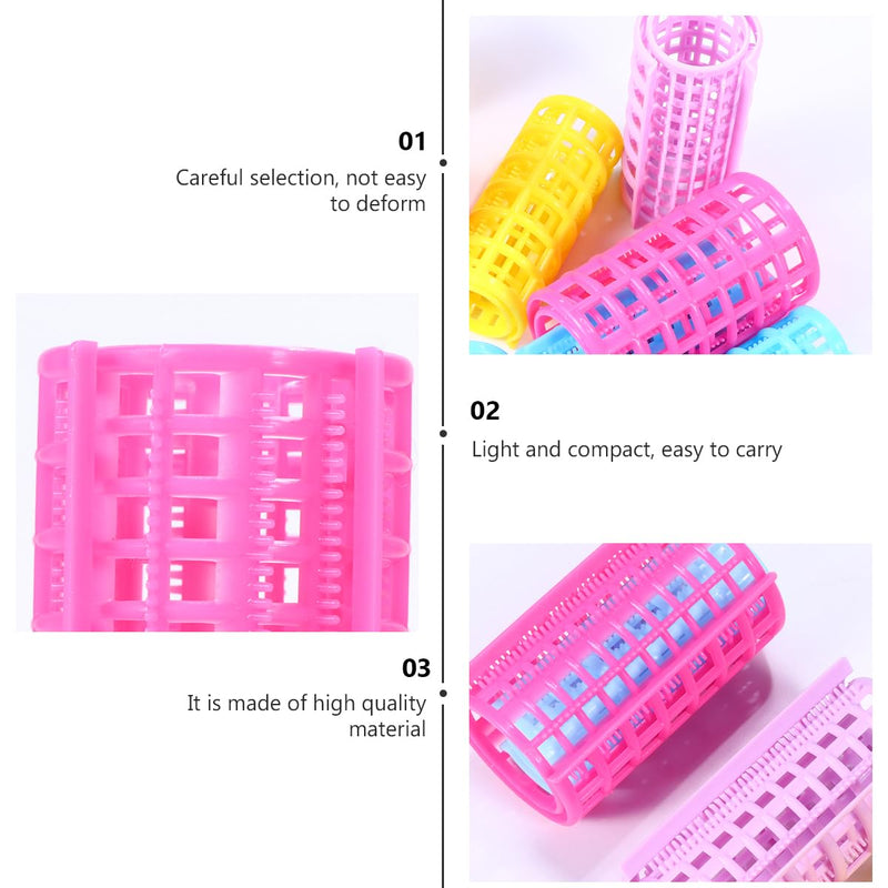  [AUSTRALIA] - Healeved Hair Rollers Plastic Hair Curlers No Heat 20 Pcs Curlers Rollers for Styling Lightweight Self Grip Rollers for Wet Home Salon Use