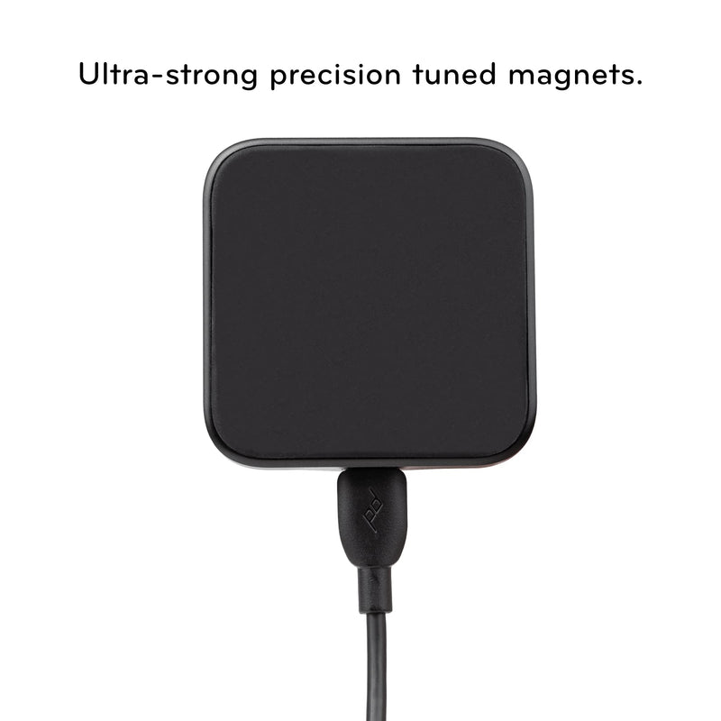 Peak Design Mobile Charging Car Mount, Black, Qi1 Charging, Mounts to Dash or Console, Connects to Mobile Cases, MagSafe Compatible, for iPhone, Samsung and Google Pixel Phones