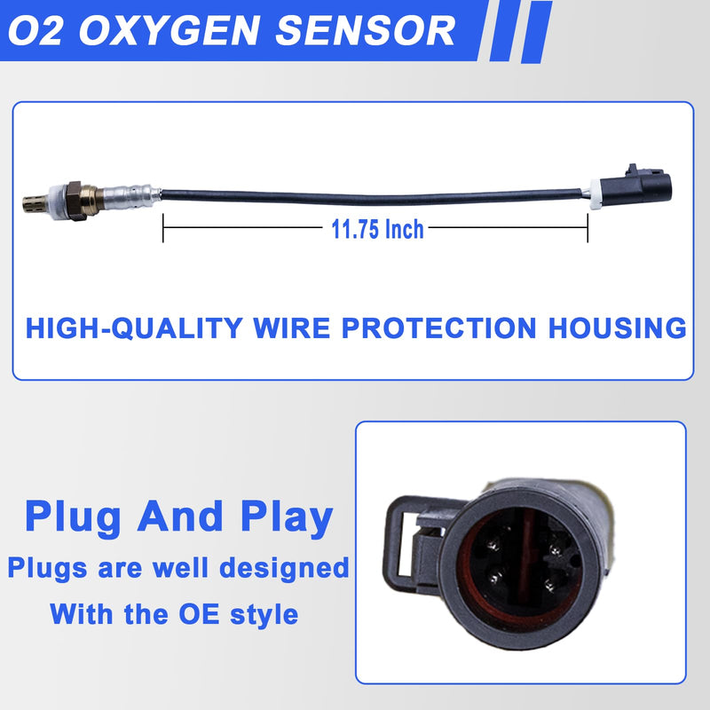 O2 Oxygen Sensor 15717 Downstream Upstream Compatible with 1990-2014 Ford F150 F250 F350 Ranger Explorer Escape E150 E250 Mazda Lincoln Mercury Jaguar Oxygen Sensors # 15716 15664 (2Pcs) 2