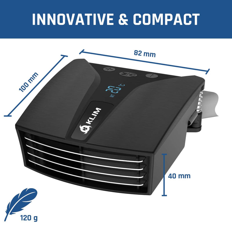 KLIM Tempest Laptop Cooler with Vacuum Fan - New - Gaming Laptop Fan with Display - Temperature Detection + Automatic/Manual Mode - 4000 RPM - Portable - Compatible with Laptop Cooling Pads | Automatic Temperature Detection, Thirteen Speed Levels, Acce...