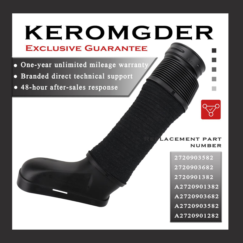 Air Intake Hose Compatible with Mercedes-Benz C300 C350 E350 C-300 C-350 E-350 3.5 L 2008 2009 2010 2011 2012 2720903582 2720903682 2720901382 A2720901382 A2720903682 A2720903582 A2720901282