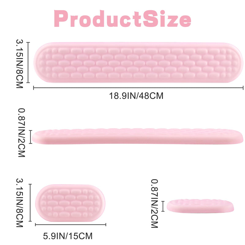 Ergonomic Keyboard Wrist Rest & Mouse Pad with Wrist Rest Set, Pink | Ergonomic Design，Memory Foam Wrist Support, Non-Slip Base, Office and Home Use，Office Desk Accessory