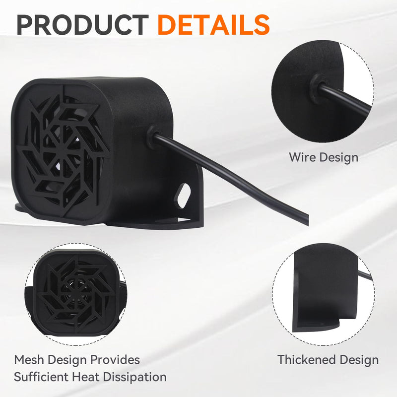 835 Back-up Alarm 12V-48V 110dB IP67 Waterproof Dust-Proof Reversing Warning Alarm with Super Loud Beeper Tone for Truck Van Forklift Car Lorry Agricultural Vehicles with wire