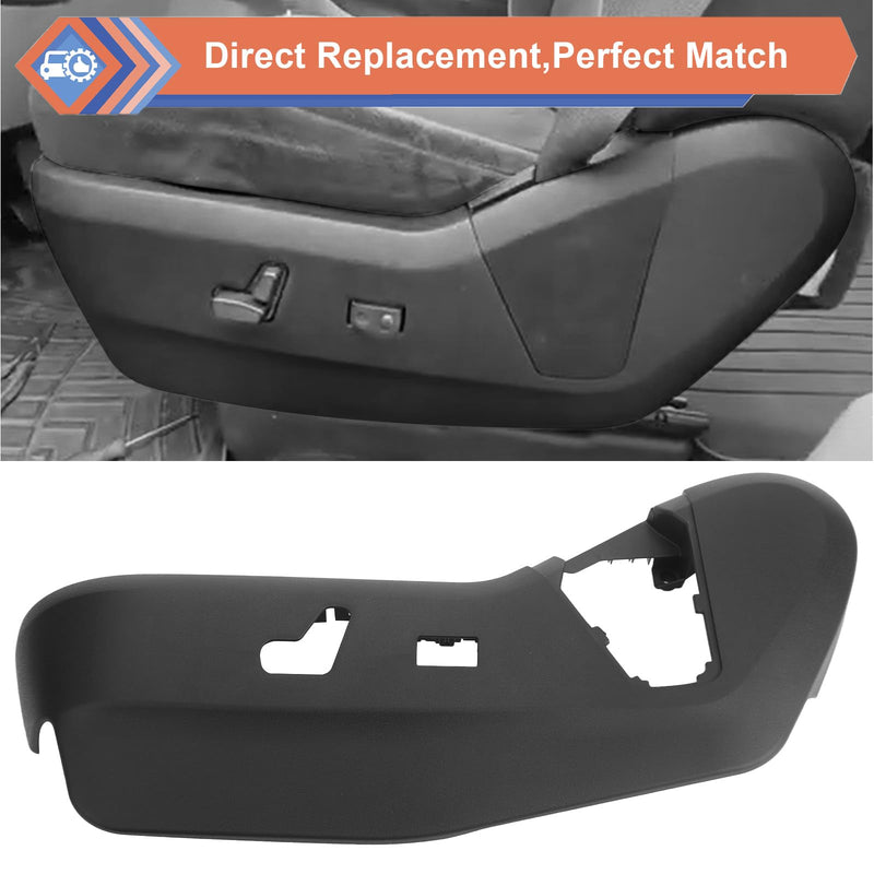 924-438 Black Left Driver Side Seat Track Cover, Power Seat Switch Panel Bezel Seat Track Shield Cover Trim Compatible With Chrysler Dodge Vehicle 2011-2016 Town & Country, 2011-2019 Grand Caravan
