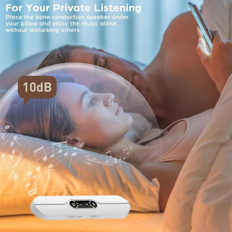 Pillow Speaker for Sleeping, Mini Bone Conduction Portable Sleep Aid with Stereo Bass, Bluetooth Sleep Bar for Deep Sleeping with White Noise, with Volume Control-Supports TF Function 1