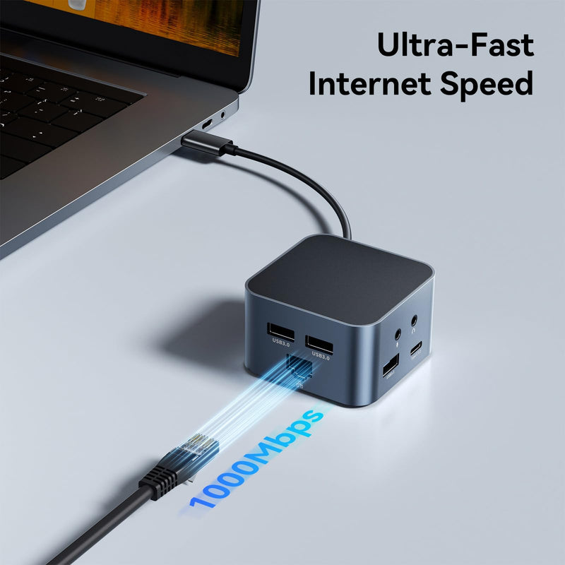 13-in-1 USB C Hub Multiport Adapter, USB C Docking Station | 4K@60Hz, 100W PD, USB A&C 3.2, High Speed Data Transfer(10Gbps), 2xUSB A 3.0, Ethernet, SD/Micro SD, Computer Peripherals