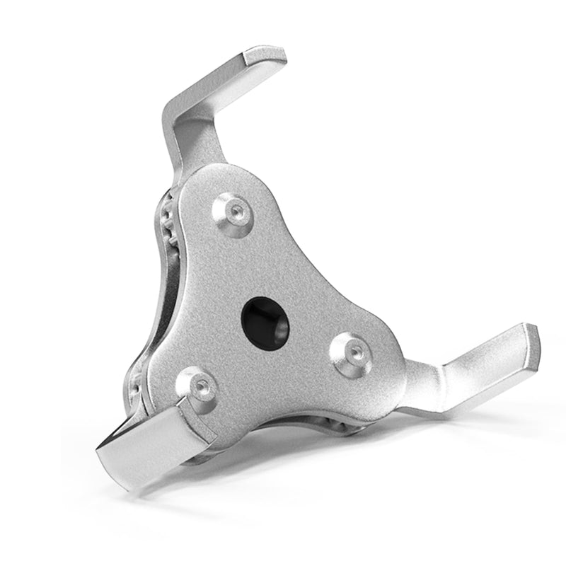 Universal Oil Filter Wrench Adjustable, from 2-1/2 inch to 4.5 inch 3 Jaw Oil Filter Removal Tool Set, Efficiency 2 Way Oil Filter Wrench Silver