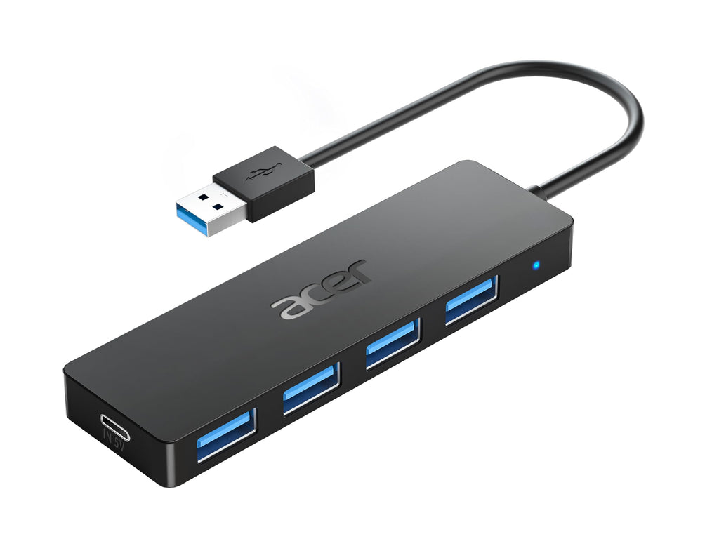 Acer USB Hub, 4 Ports Multiple USB 3.0 Hub, USB Data Hub for Laptop with USB C Power Port, USB Extender for A Port Laptop, Windows, Linux, Acer PC, and More(0.7ft) 0.7ft USB-A 3.0