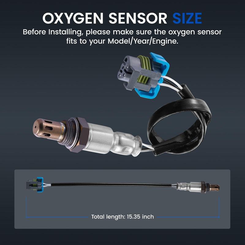 Oxygen O2 Sensor 234-4530 Compatible with Chevy Captiva Sport 2012-2015 2.4L L4,2011-2017 Equinox, 2134768,25024708 Downstream Replacement Oxygen Sensor Compatible with GMC Terrain,1PCS
