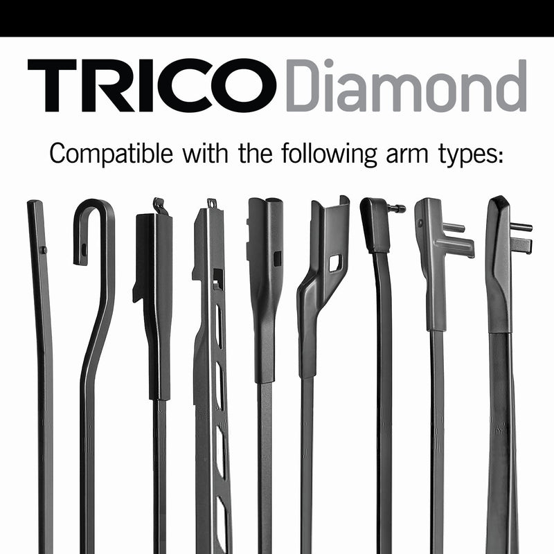 TRICO Diamond 22" + 22" Premium Automotive Replacement Windshield Wiper Blades (Set of 2), Passenger and Driver Side All-Weather Beam Wiper Blades for Select Vehicle Models 22" + 22" Pair Pack