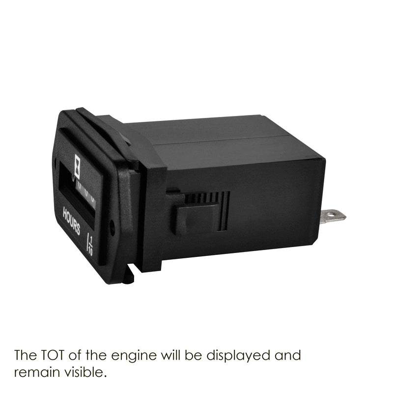 DC6V-80V Mechanical Hour Meter Hourmeter for Gasoline Diesel Engine Generator Boat Motorcross Motor Truck Tractor Lawn Mower Snowmobile Compressor