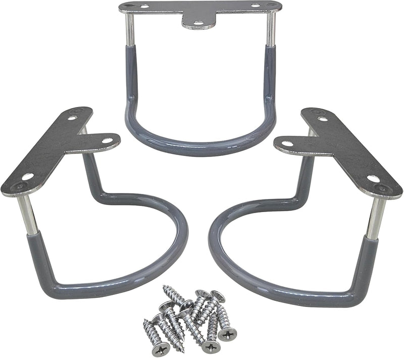 TidyFriend Rubberized Under Desk Laptop Mount - 9 Racks in 3 Sets, Laptop Under Desk Mount, Organizer Rack with Screws 3 Pack