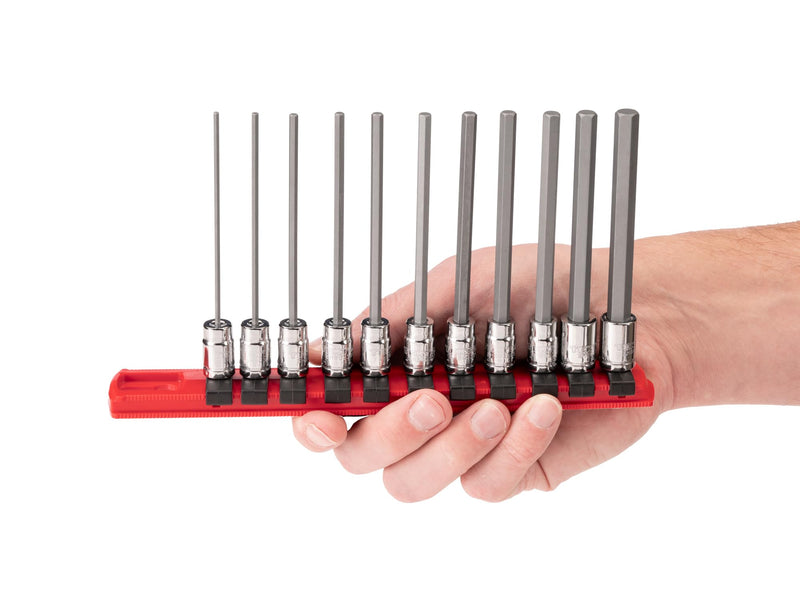 TEKTON Long Hex Bit Socket Set, 11-Piece | SHB90107 11-Piece (2-8 mm)