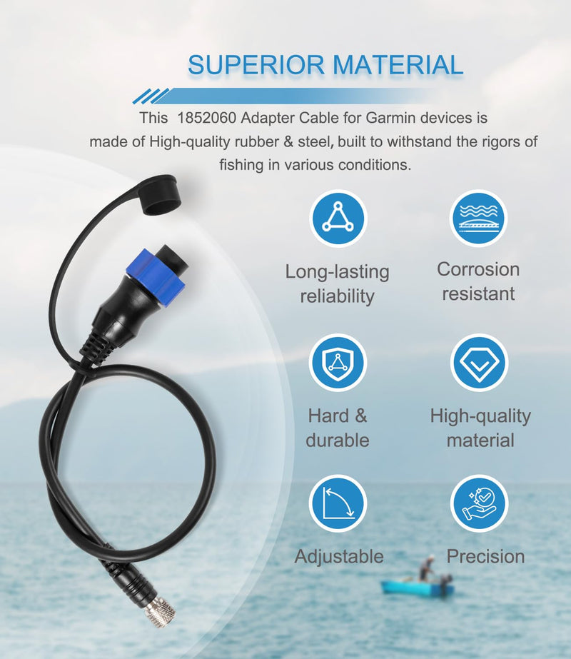 1852060 MKR-US2-10 Universal Sonar 2 Adaptor Cable Fits for Lowrance Fish Finder US2 Sonar Transducer for Minn Kota Trolling Motor #29594