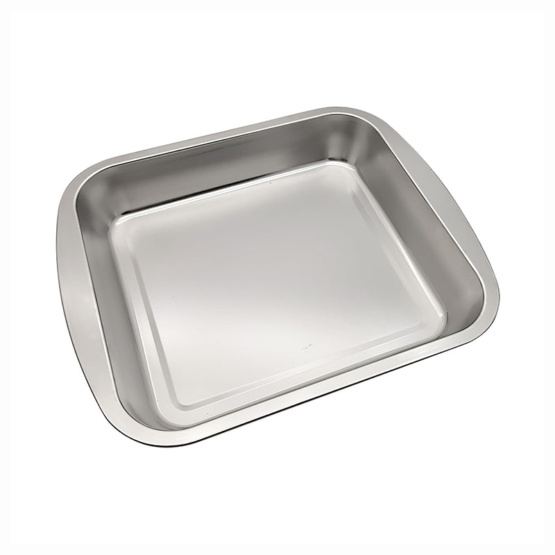 Fox Run Stainless Steel Roasting Pan, 16" x 13" Rectangular Oven Baking Pan