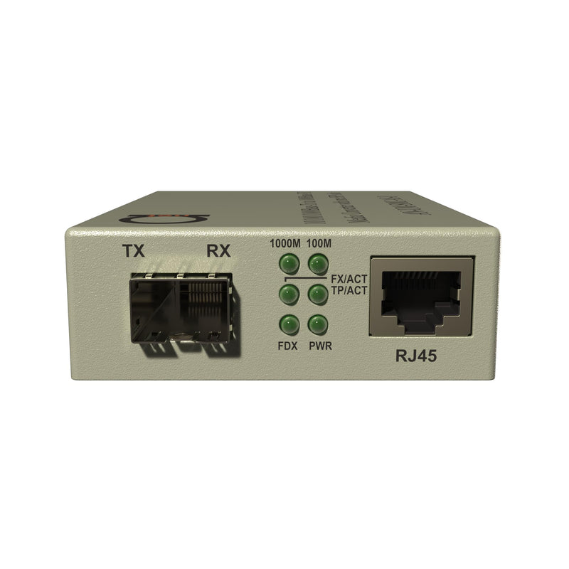 Fiber to Ethernet Converter | Open SFP slot Gigabit to RJ45 10/100/1000 Fiber Media Converter | Plug & Play | Universal - Supports All Single / Multi Mode SFPs 1G/100M| Auto-Negotiation | Jumbo Frame