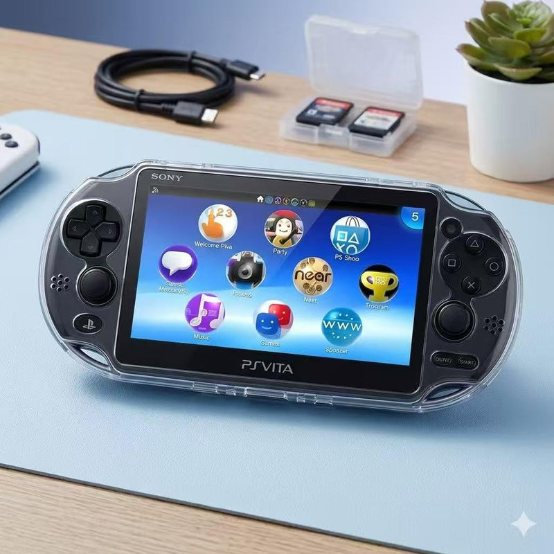 PSV 2000 Case -VSEER Clear Crystal Transparent Hard Shell Protective Case Cover Skin for PS Vita PSV 2000 PCH-2000