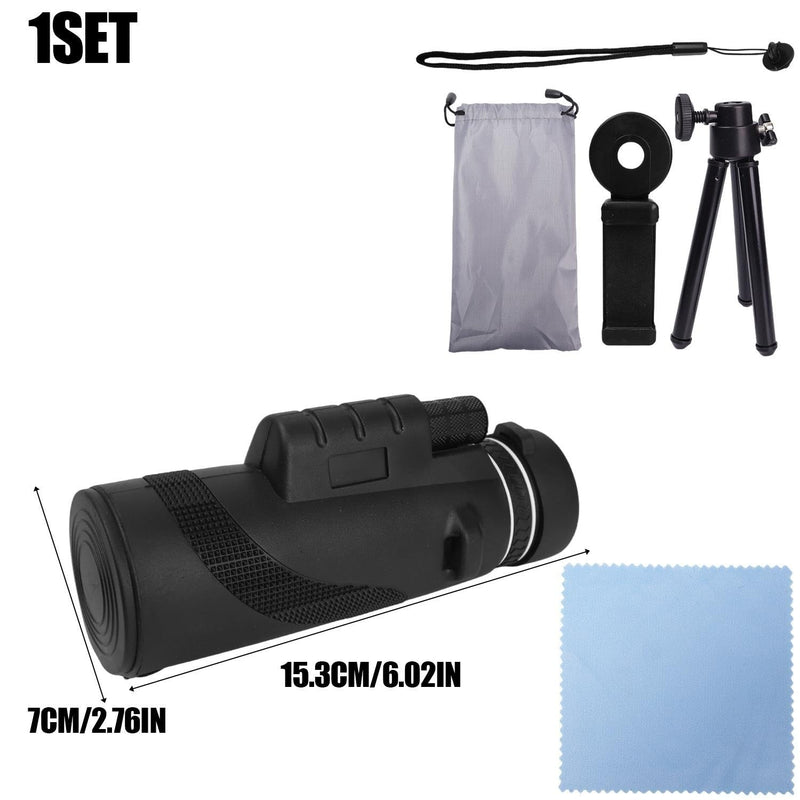 Portable Zoom HD 80x100 Telescope Folding Long Distance Mini Powerful Telescope for Hunting Sports Outdoor Camping Travel ﻿ (Black) Black