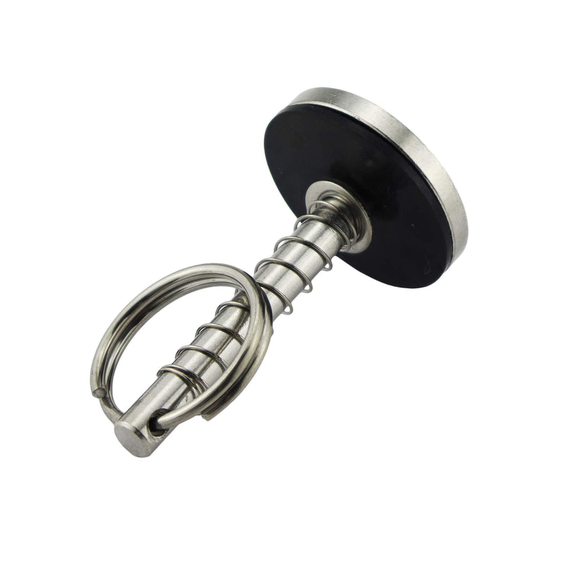 NRC&XRC Stainless-Steel 316 Hatch Cover Pull Handle with Spring Hidden Pin Button for Fishing Boat Yacht Dia.:1/4”,Total Length:2-1/8” 4 PCS