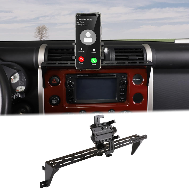 Car Phone Mount Compatible with Toyota FJ Cruiser 2007-2021+, Instrument Panel Track Mobile Phone Holder, Dashboard Clip Air Vent Panel Handsfree Cell Phones Stand Navigation Bracket Accessories Style D