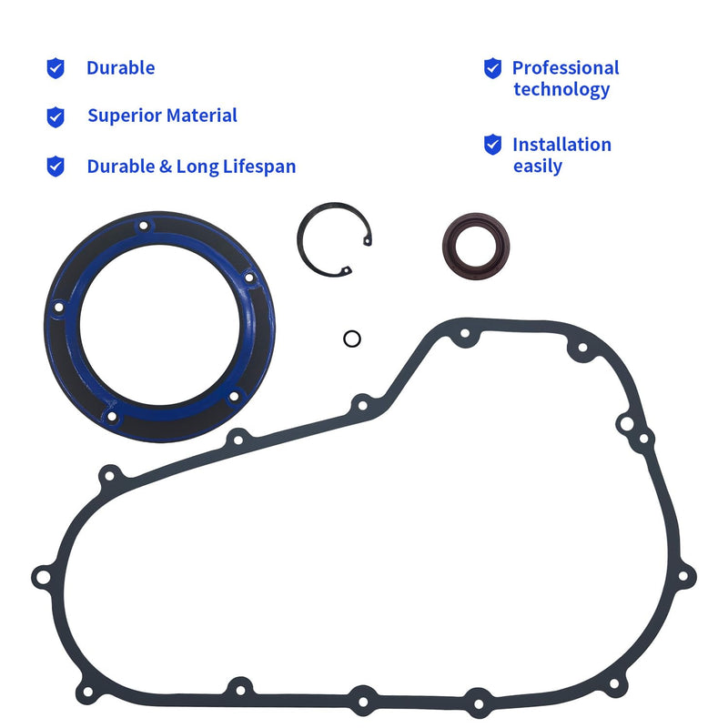 Primary Gasket Kit with Seal O-Ring Compatible for Harley Davidson Electra Glide Road Glide Touring Road King Ultra Limited Dresser Bagger 2007-2016, Clutch Complete Primary Cover Gasket