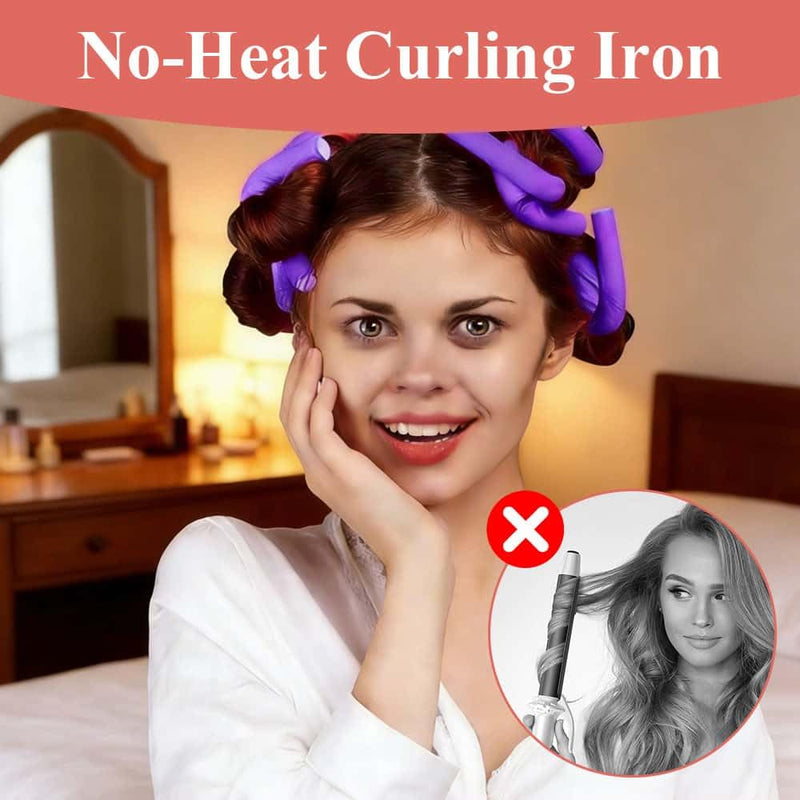 10 Pack Flexi Rods Curling Rods Heatless Curlers Foam Hair Rollers 2cm | large diameter bendy rollers for loose waves and long hair. Soft foam design for overnight curls, travel and home styling Purple 1 count (Pack of 10)