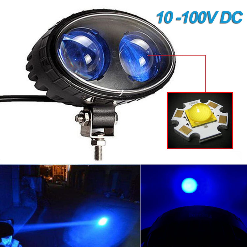 LED Forklift Safety Light Blue Spot Light, Warehouse Safe Warning Light 8W Led Chip 10V-100V Wide Voltage 250LM Square Blue 8W Square spot light