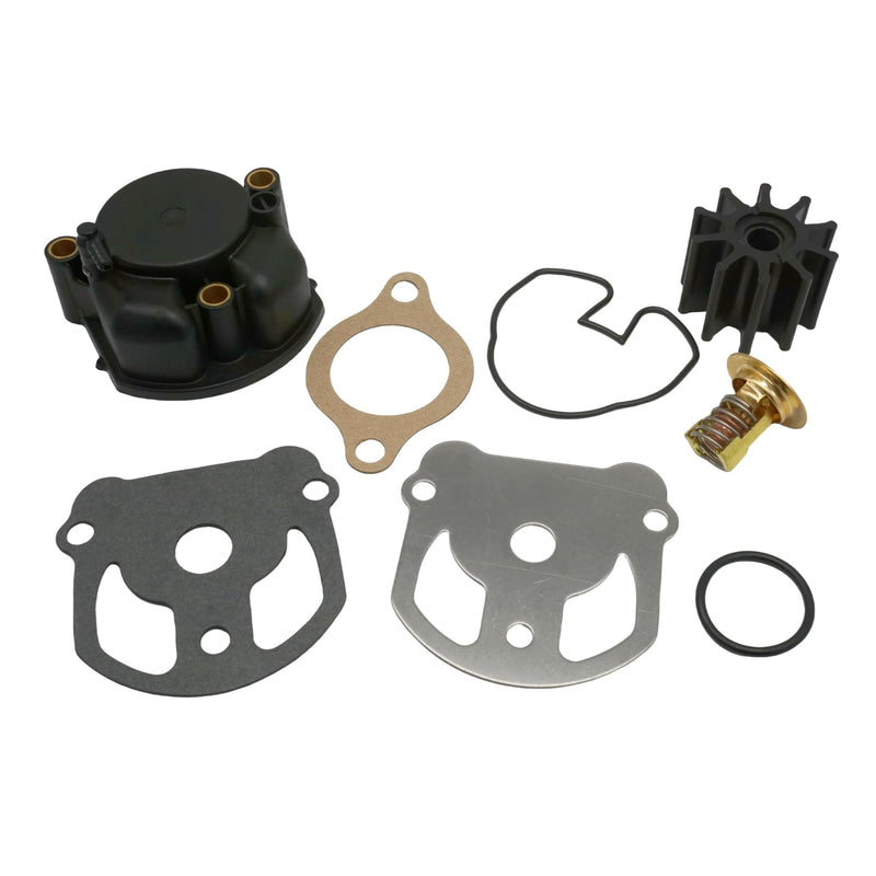 Boat Marine 984461 Water Pump Impeller Kit with 383307 Thermostat Kit for OMC Cobra 4.3 5.0 5.7 5.8 7.5 L 1986-1993 Stern Drive Replace 18-3348 18-3677
