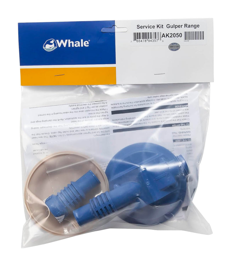Whale Gulper 320 Waste Pump Head Replacement Assembly Kit, Blue | AK2050