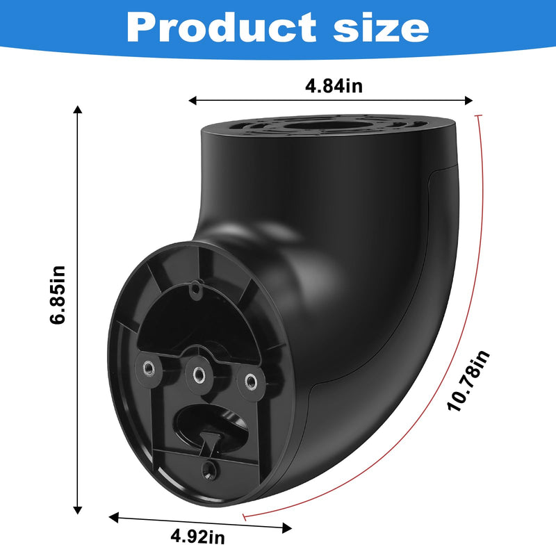 Eave Mount Bracket for Ring Floodlight Cam Wired Plus/Pro, V2/Pro, Smart Lighting Floodlight, Weatherproof Universal Mount for Blink, Wyze, Roku Wired Floodlight Cameras (Black) Black