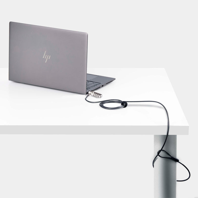 StarTech.com Slim Lock Nano Slot Compatible, 6.6ft (2m) Locking Cable, Desk Anti-Theft Security for Laptop/Notebook Computer Resettable Combination