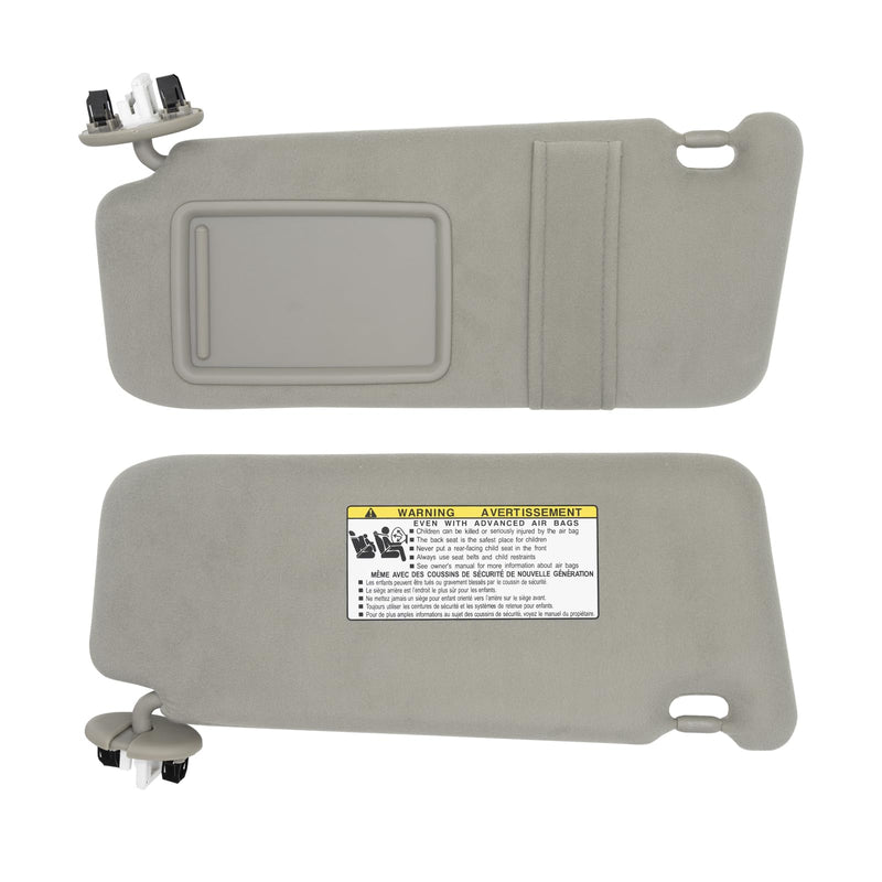 NHILES Left Driver Side Sun Visor Fits for Toyota Camry 2007 2008 2009 2010 2011 Replacement Sun Shade with Light # 74320-33F00-B0 (Gray) Gray(Left Driver with light)
