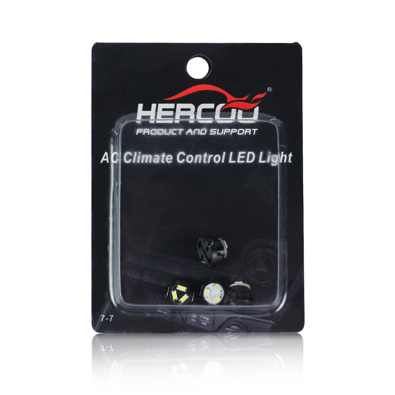 HERCOO LED Lights Bulbs Kit of AC Climate Heater Control Compatible with 2003-2008 Dodge Ram 1500 2500 3500 Aftermarket Replacement White Bulbs