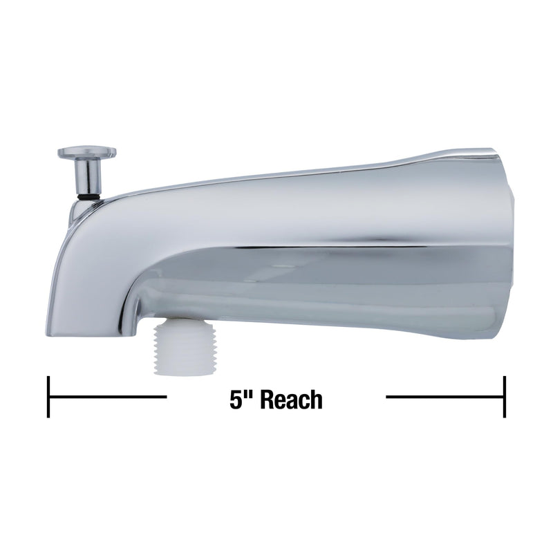 DANCO Diverter in Chrome 89266 Universal Tub Spout with Handheld Shower Fitting, Pack of 1