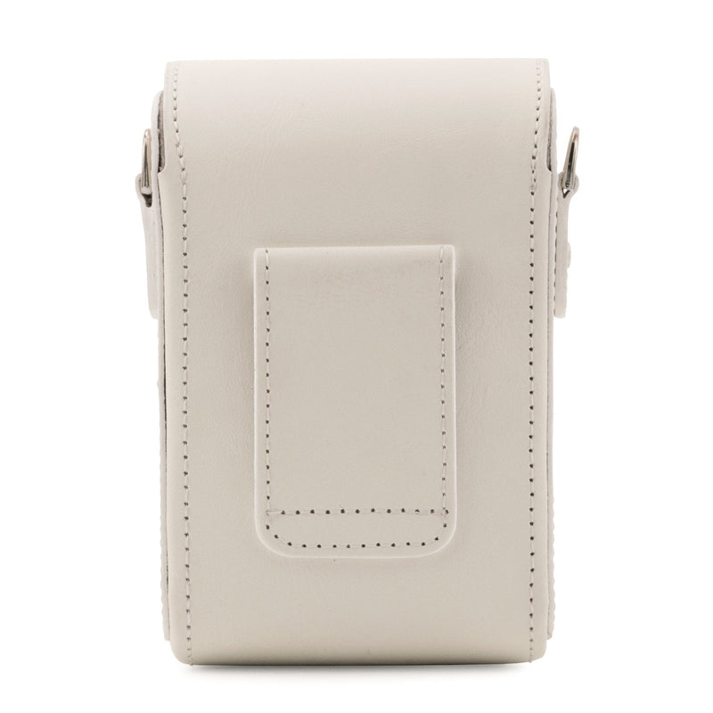 MegaGear Canon PowerShot SX740 HS, SX730 HS Leather Camera Case with Strap - White