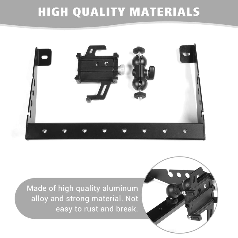Jimen for JK Phone Mount, Dash Bar Cell Phone Holder Compatible with Jeep Wrangler JK & Unlimited 2007-2010