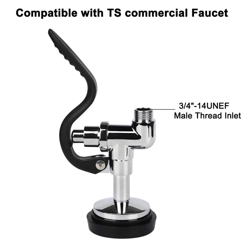 KWODE Pre-rinse Spray Valve for Commercial Kitchen Sink Faucet Pre Rinse Sprayer Nozzle Replacement Head with 1.42 GPM Spray Face Black