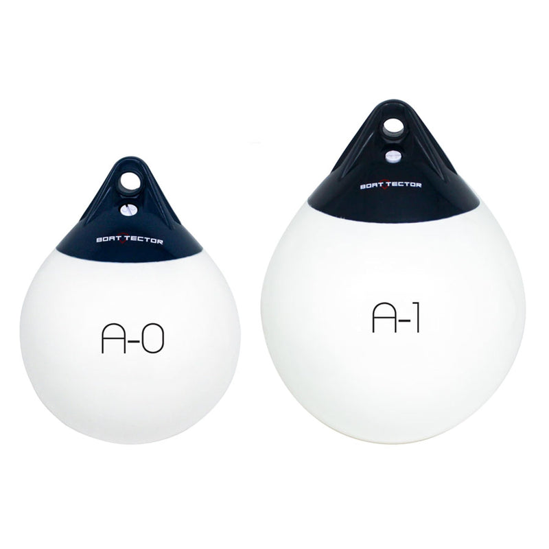 Extreme Max 3006.7324 BoatTector A Series Buoy - 7.5" x 11", White/Blue 7.5"x11"