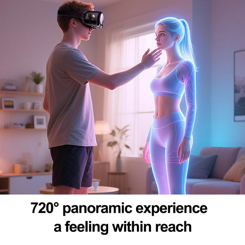 Vr Headset for Phone, Lightweight Virtual Reality Headset for Horizontal Buckle Lock Design, Virtual Reality Glasses for Home Entertainment Travel Gaming Office Break and Daily Use