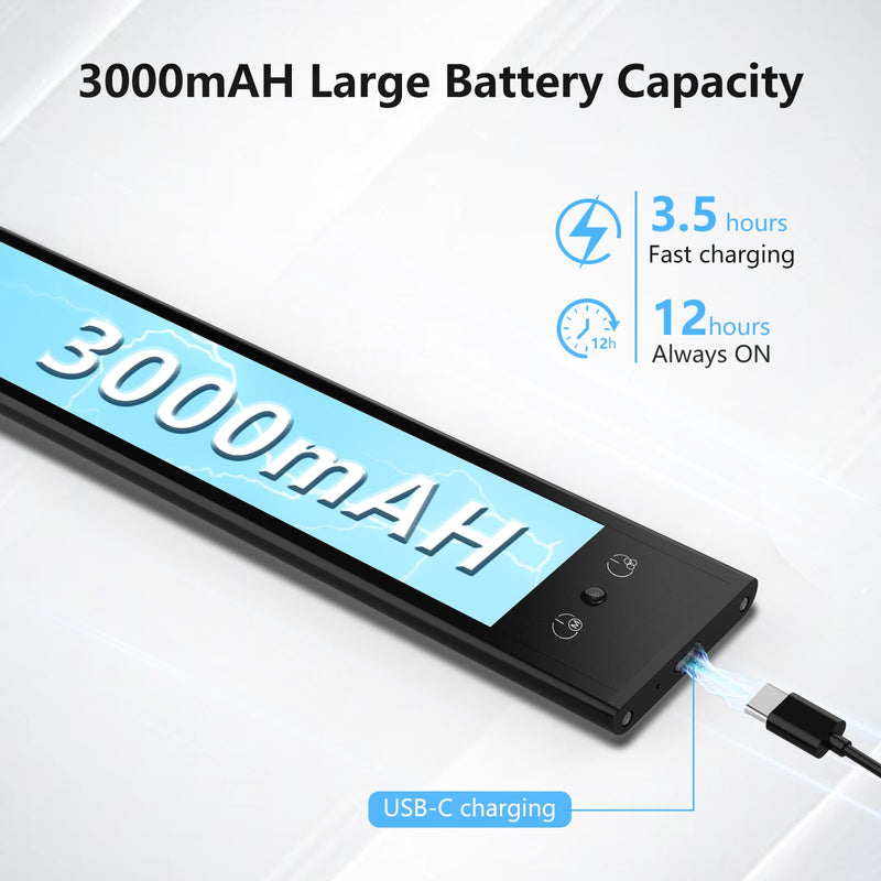 Cabinet Lighting with Remote Control (1 Pack), 3000mAh, 95 LED Closet Lights Battery Operated, Dimmable and 3 Color Temperature, Rechargeable Magnetic Closet Light for Kitchen, Bedroom 2