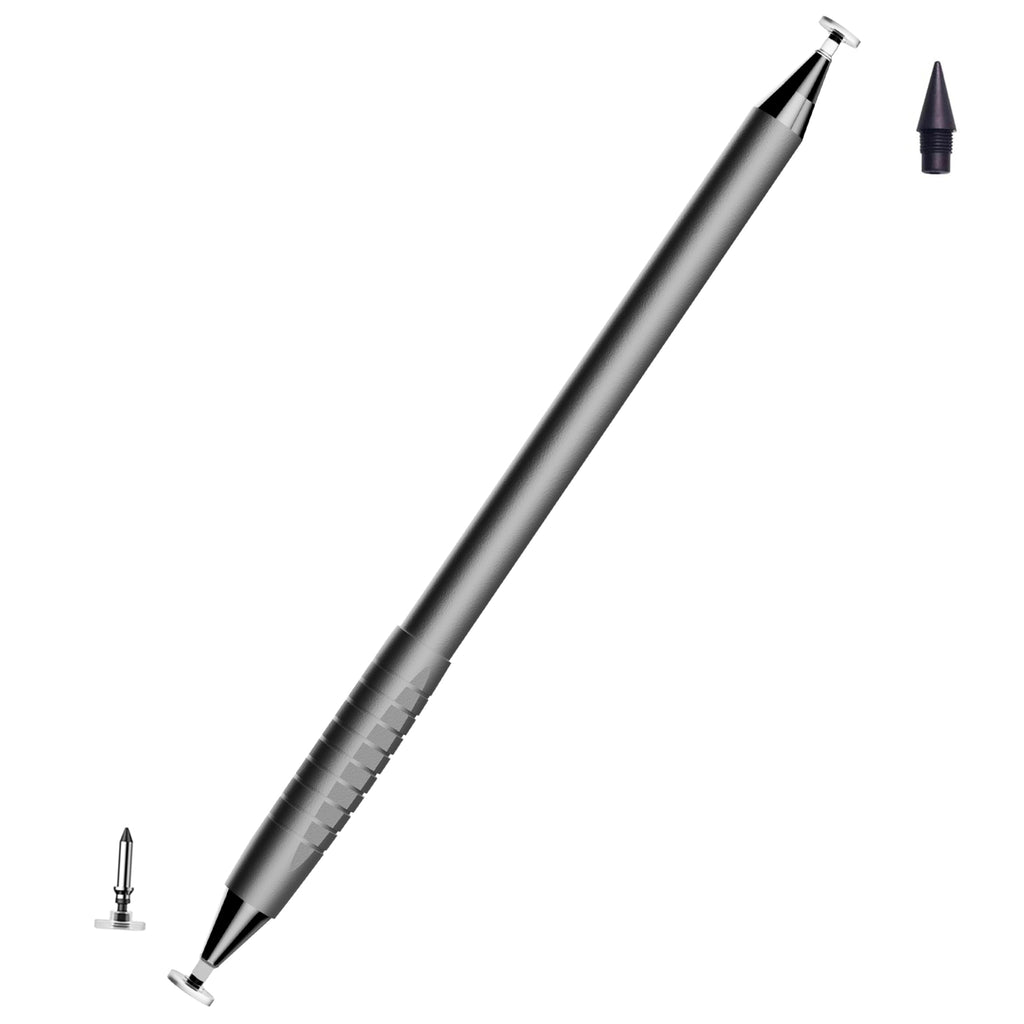 2 in 1 Stylus Pens for iPad,Universal Touch Screens High Sensitive & Precision Capacitive Disc Tip Pen Stylus for Samsung/Galaxy/Kindle/Tablet/Computer/FireTablet (Grey)